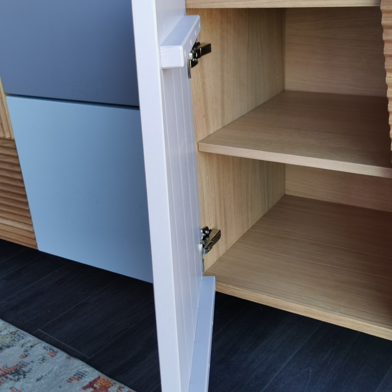 Acquista online Credenza madia base bassa 5 ante e 1 cassetto L. 200 cm in legno  Devina nais